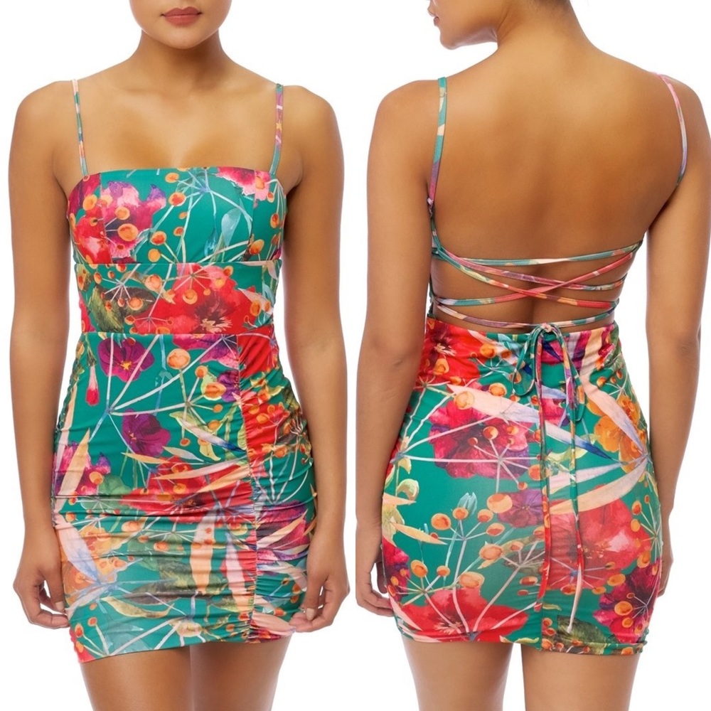🌺LAST ONE🌺 Soft Jersey Floral Mini Bodycon Dress (A)